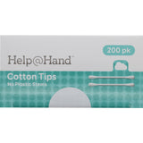 Help @ Hand Cotton Tips No Plastic Stem 200ea