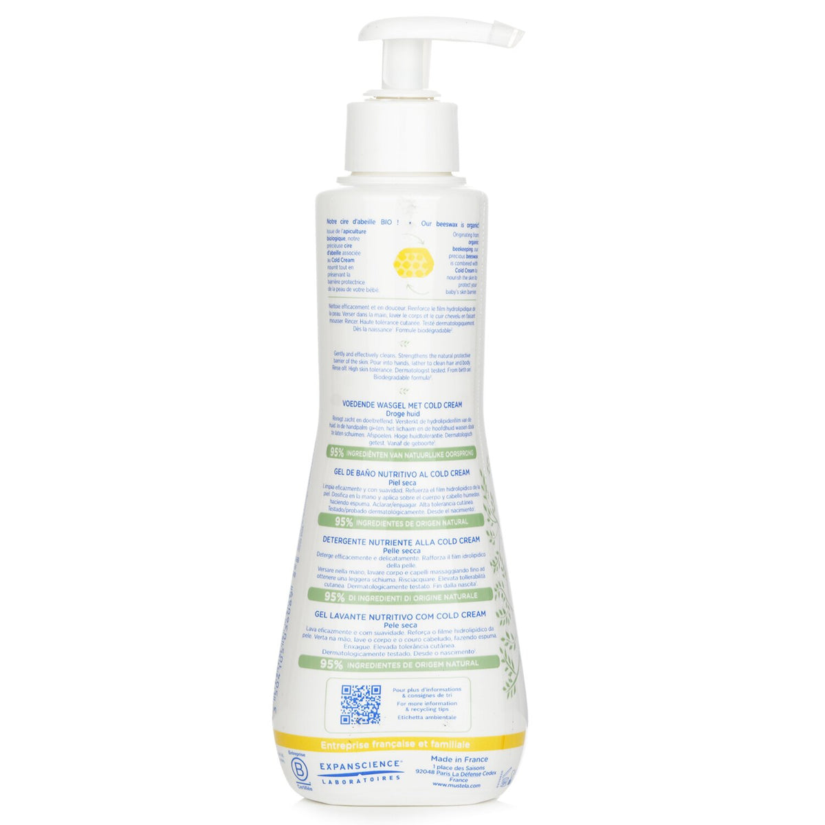 Mustela Nourishing Cleansing Gel with Cold Cream For Hair & Body - For Dry S