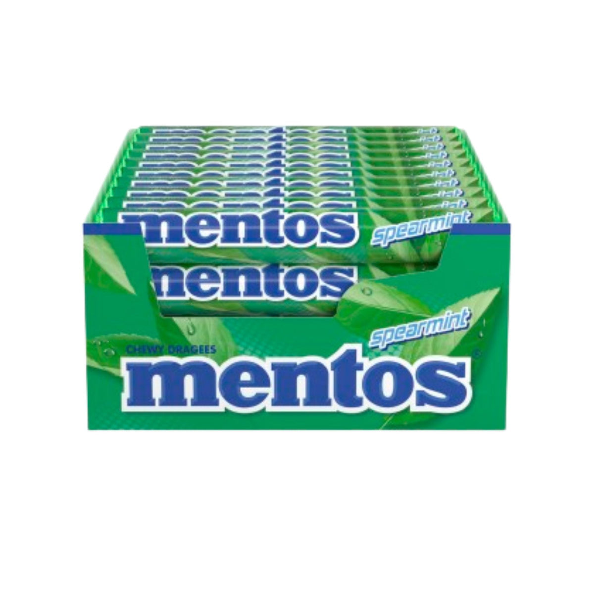 Mentos Spearmint Chewy Mint Roll Display 40pc