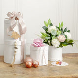 Gift Box - Flower Box Round White Set of 5