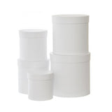 Gift Box - Flower Box Round White Set of 5