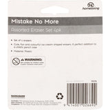 Homeliving Eraser Assorted 4pack