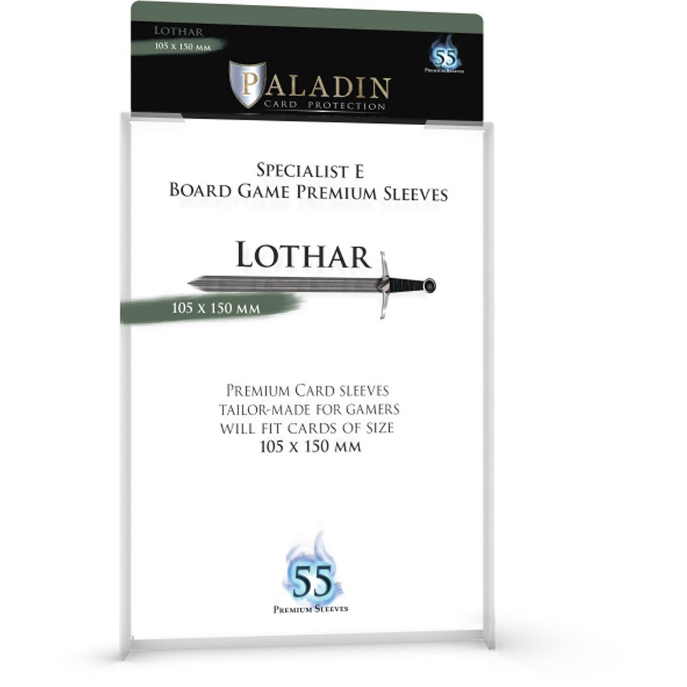 Paladin Clear Sleeves - Lothar (105mm X 150mm) (55 Sleeves Per Pack)