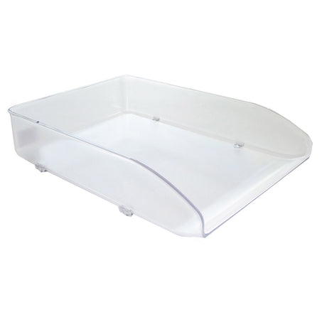 Stylish Metro 3461s Document Tray in Snow/Crystal finish, perfect for organizing A4 and foolscap documents.