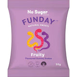 Funday Gummy Snakes Fruity No Sugar 50g