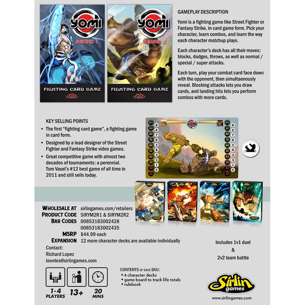 Yomi Round 1 - Board Game