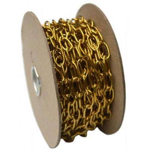 Chain  Oval Link Brass   R242 10m 1/2"