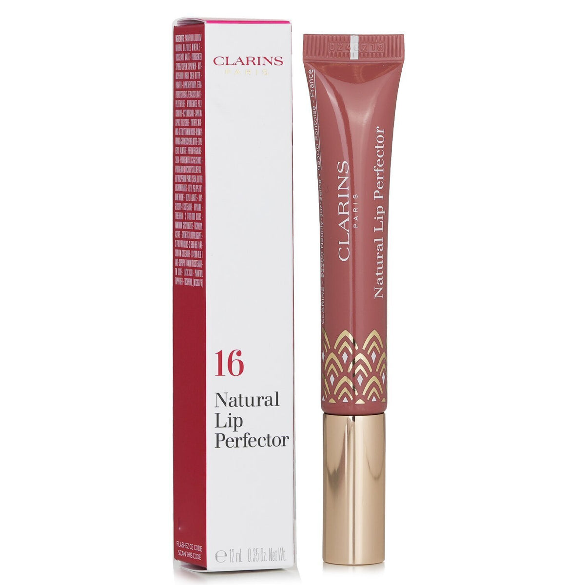 Clarins - Natural Lip Perfector - # 16 Intense Rosebud  - 12ml/0.35oz