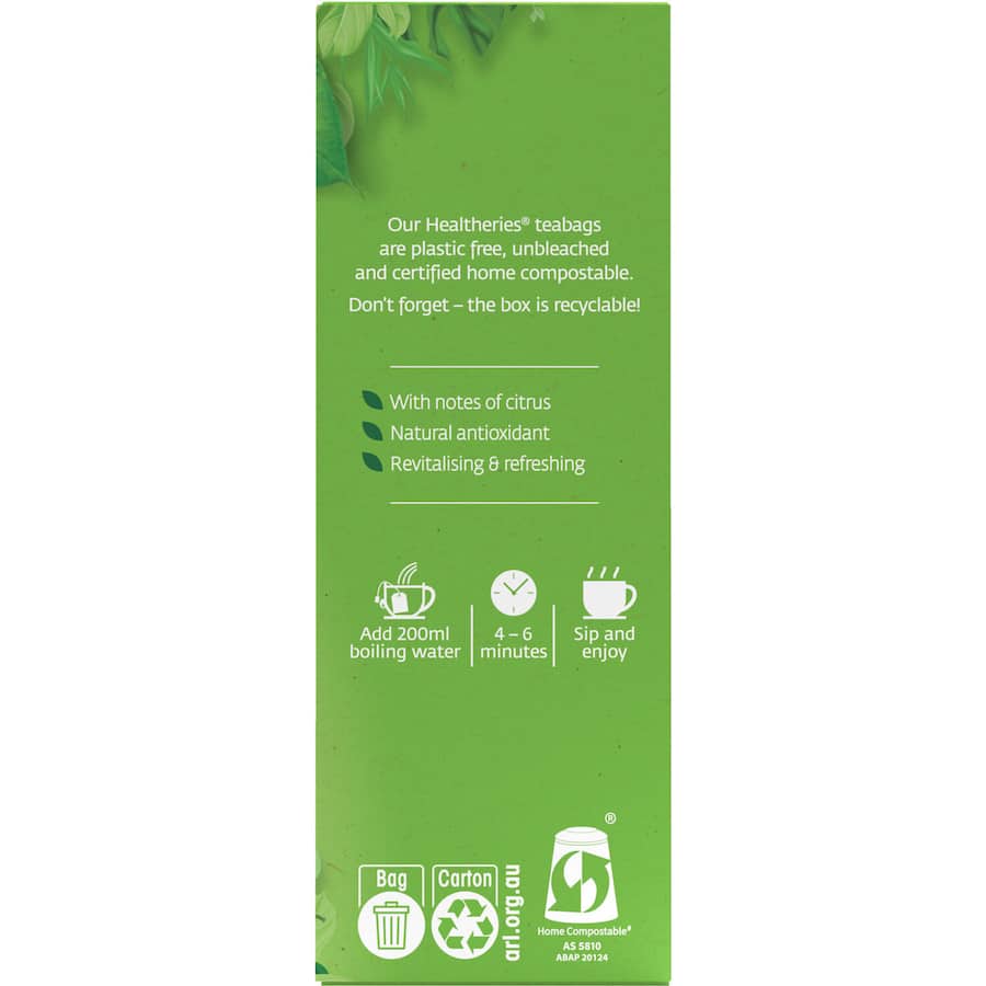 Healtheries Green Tea Mandarin Bags 20pack