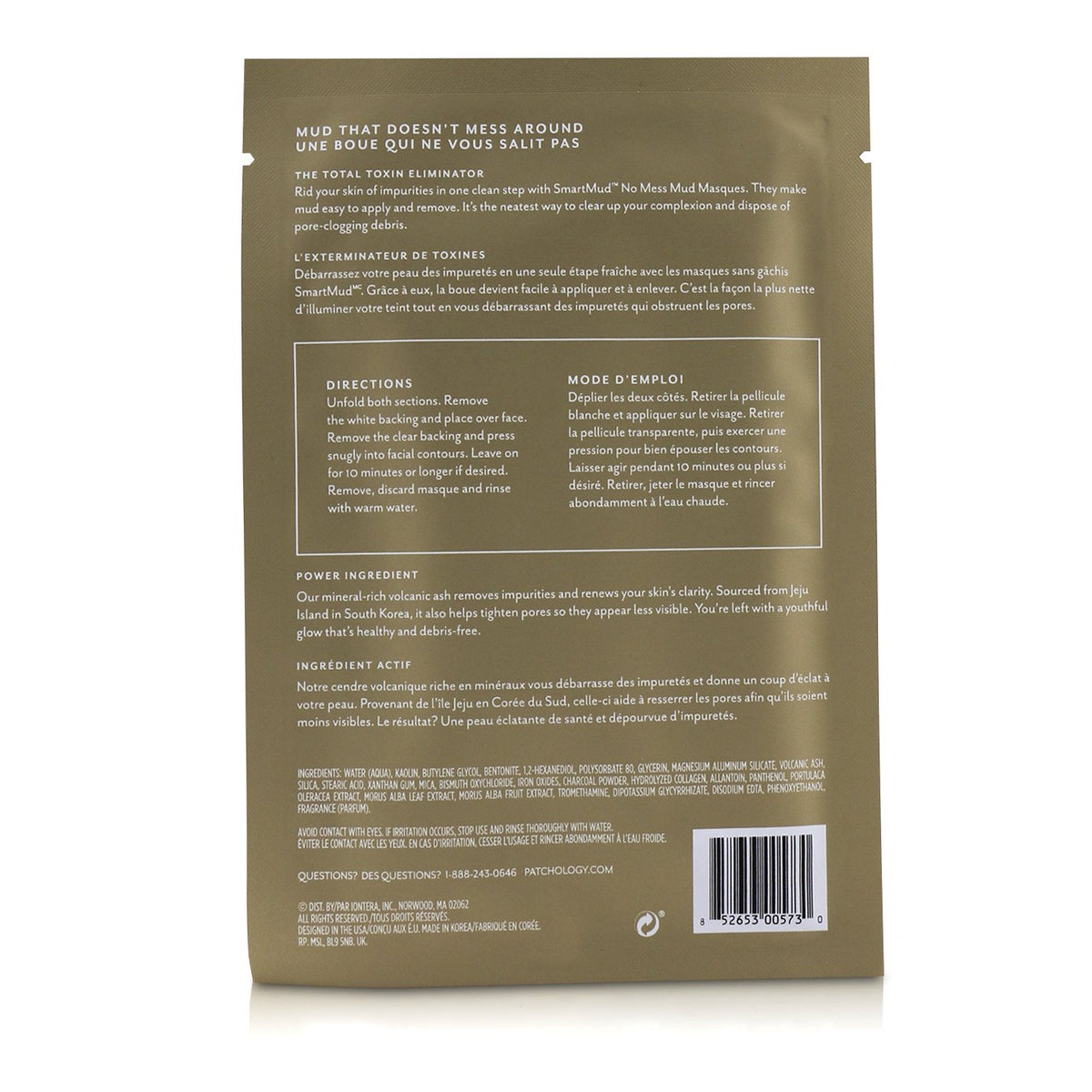 Patchology - SmartMud Detox No Mess Mud Mask  - 4x16ml/0.54oz