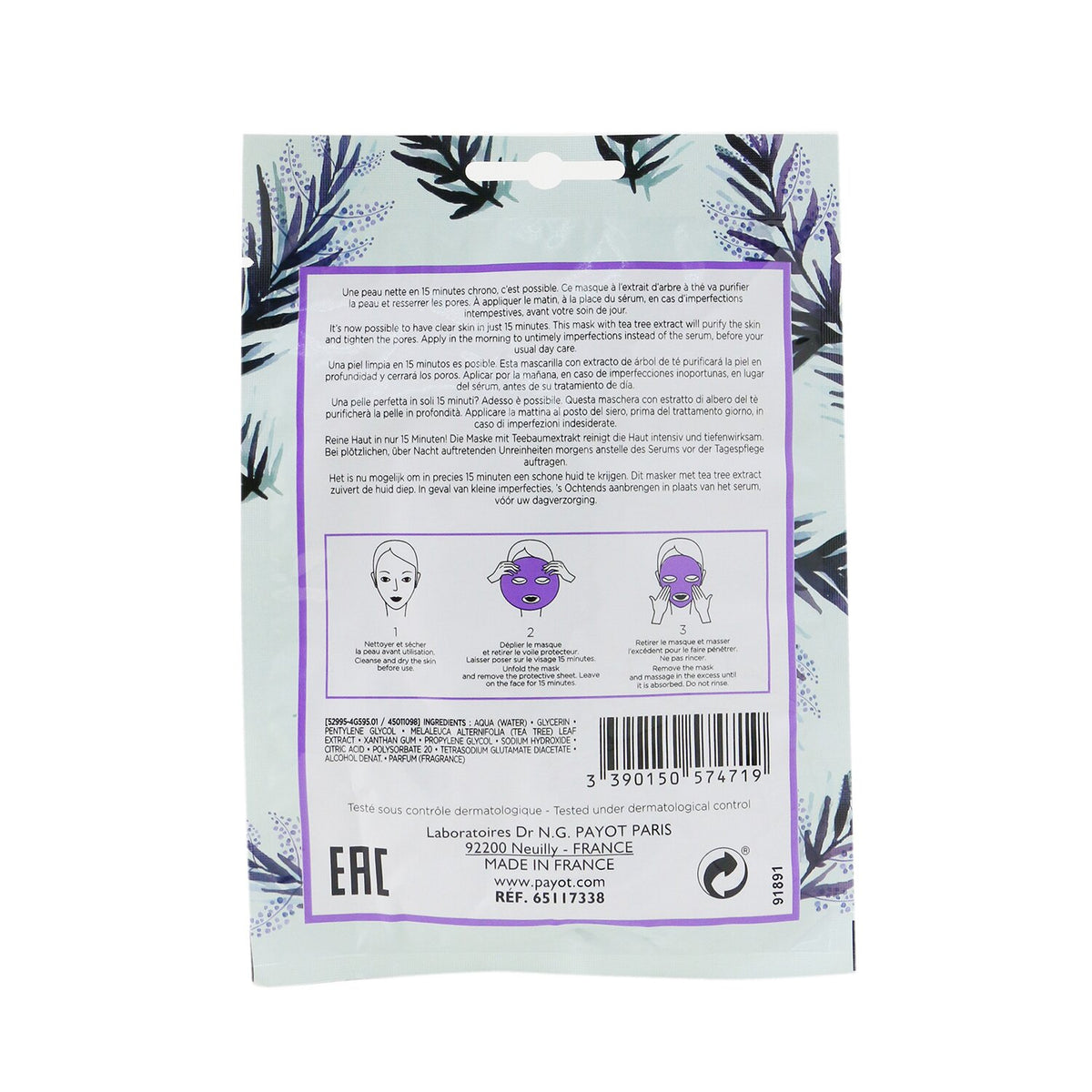 Payot - Morning Mask (Teens Dream) - Purifying & Anti-Imperfections Sheet Mask