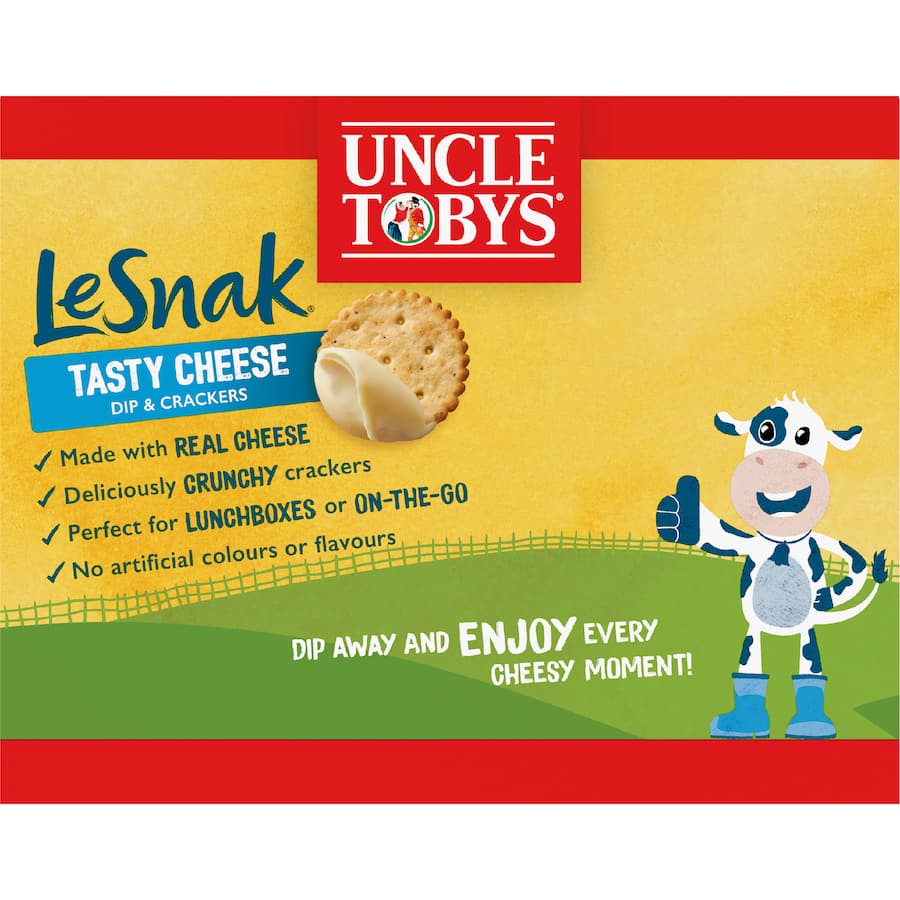Uncle Tobys Le Snak Dip & Crackers Tasty Cheese - 132g