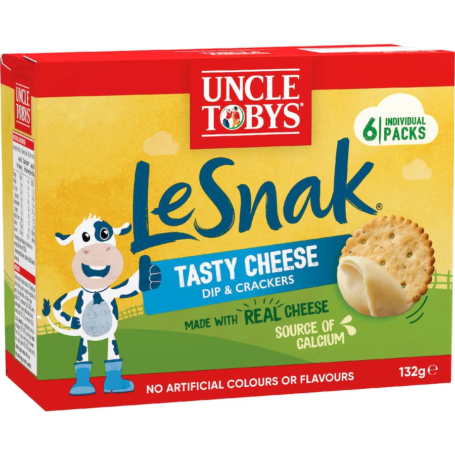 Uncle Tobys Le Snak Dip & Crackers Tasty Cheese - 132g