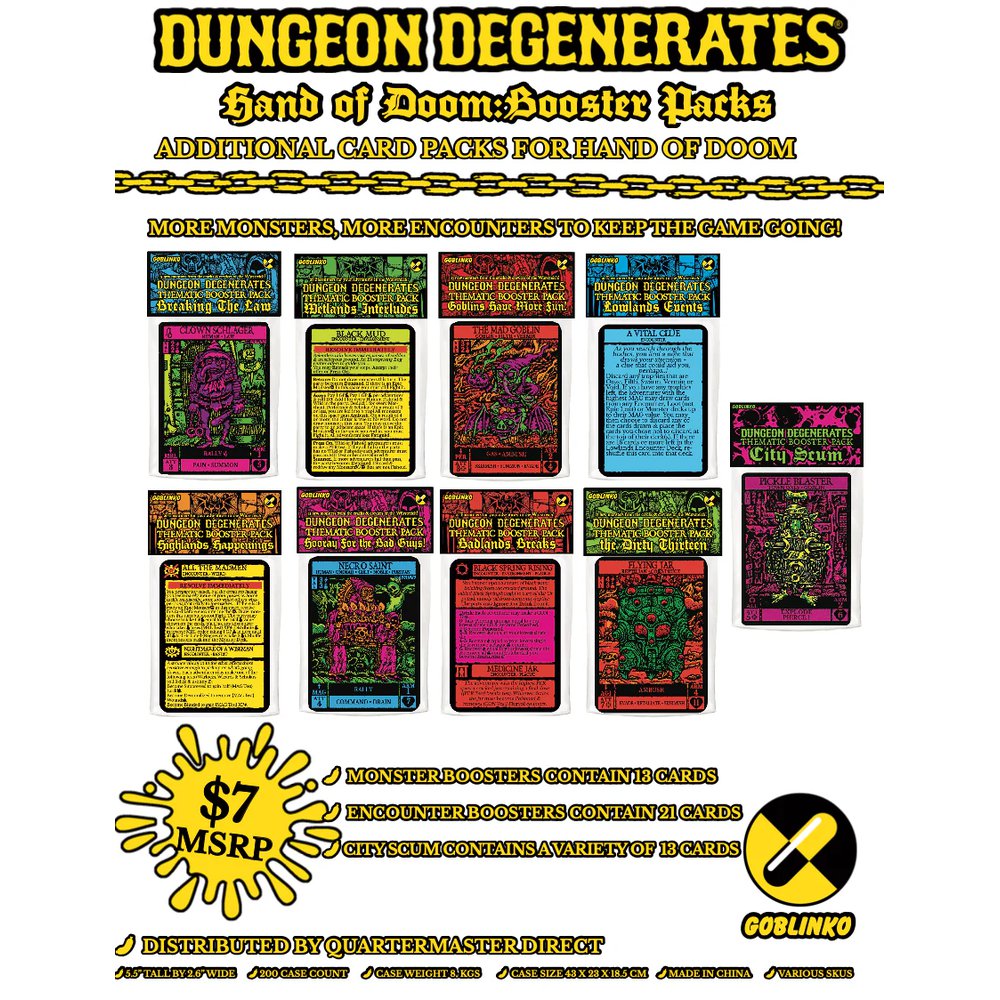 Dungeon Degenerates - City Scum Booster Board Game