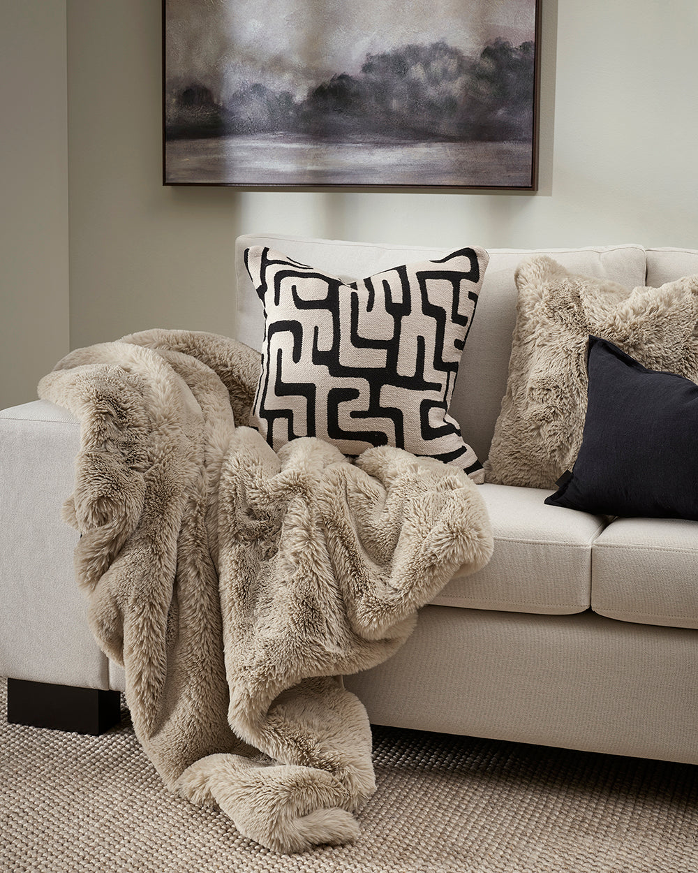 Throw - Pelage Taupe (130 x 150cm)