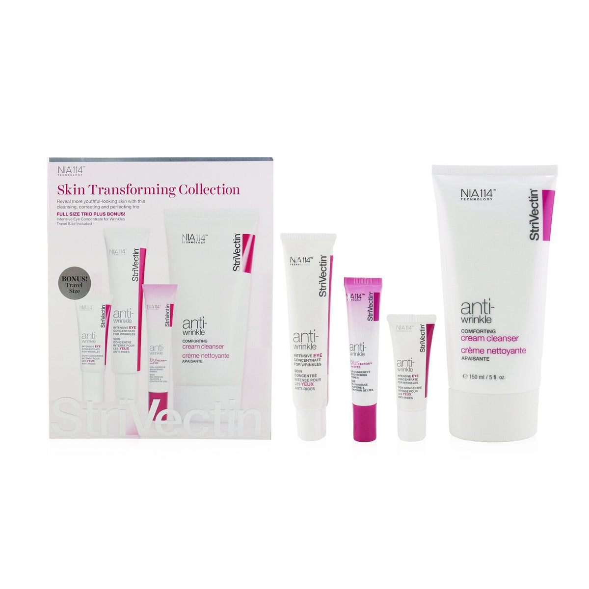 StriVectin - Skin Transforming Collection (Full Size Trio):  Cleanser 150ml + Ey