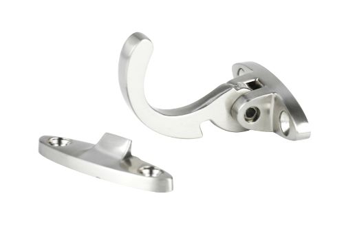 Spur Fastener Spring Catch ? Solid Brass - Satin Nickel Plated