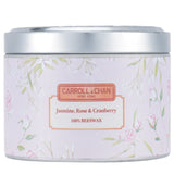 Carroll & Chan - 100% Beeswax Tin Candle - Jasmine Rose Cranberry  - (8x6) cm
