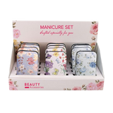 Small Floral Manicure Set Display - 12pcs