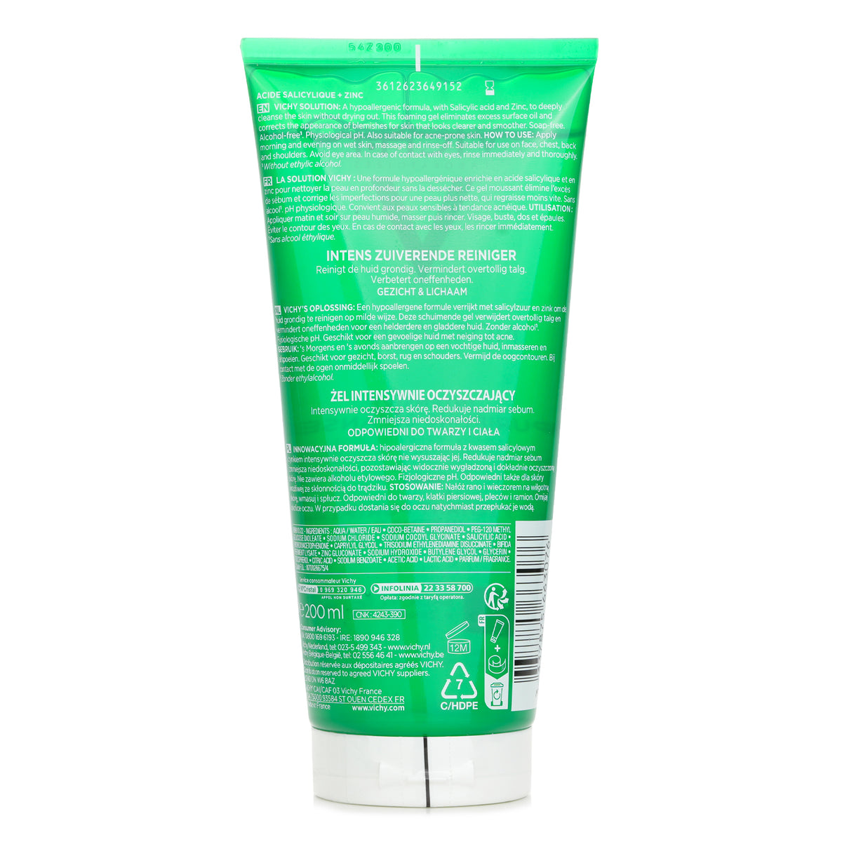 Vichy Normaderm Intensive Purifying Cleanser  200ml/6.76oz