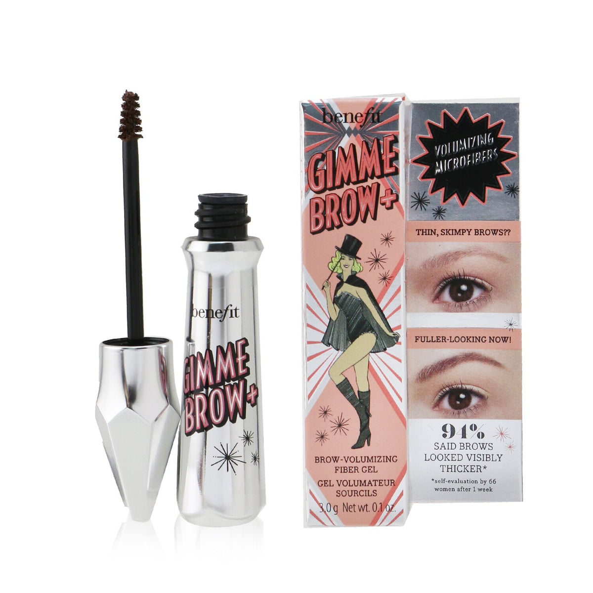 Benefit - Gimme Brow+ Volumizing Fiber Gel - #3.5 (Warm Auburn Brown)  - 3g/0.1o