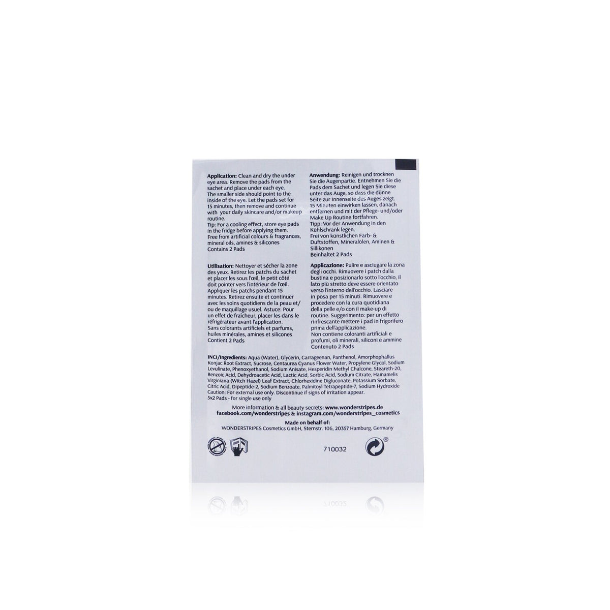 WONDERSTRIPES - Instant Glow Hydrogel Eye Pads  - 5x2pads