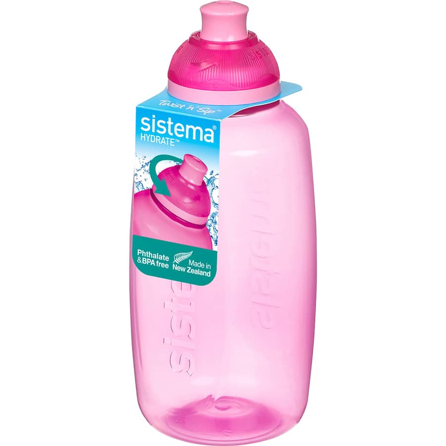 Sistema Hydrate Drink Bottle Twist N Sip 380ml Assorted