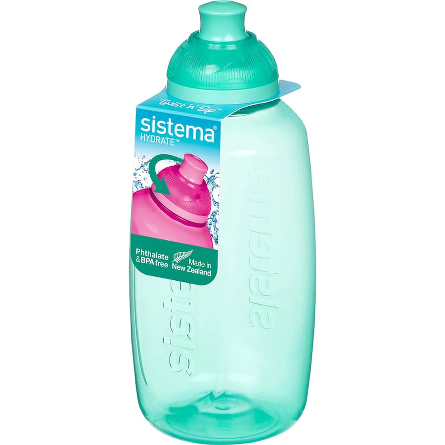 Sistema Hydrate Drink Bottle Twist N Sip 380ml Assorted