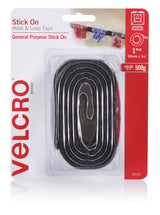 VELCRO®  Sticky Back Tape-Hook&amp;Loop  1mrollscd.Black