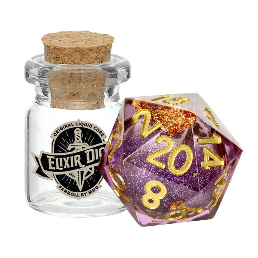 Fanroll: Individual d20 Elixir Liquid Core Dice: Aether Abstract