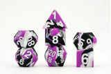 Fanroll: 16mm Pride Sharp Edge Silicone Rubber Poly Dice Set: Asexual