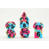 Fanroll: 16mm Pride Sharp Edge Silicone Rubber Poly Dice Set: Pansexual