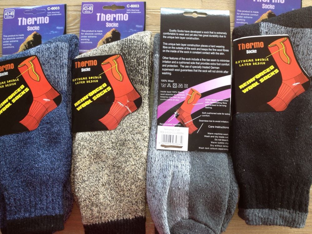 100% Wool Socks (Double Layer)  - 1 Pair