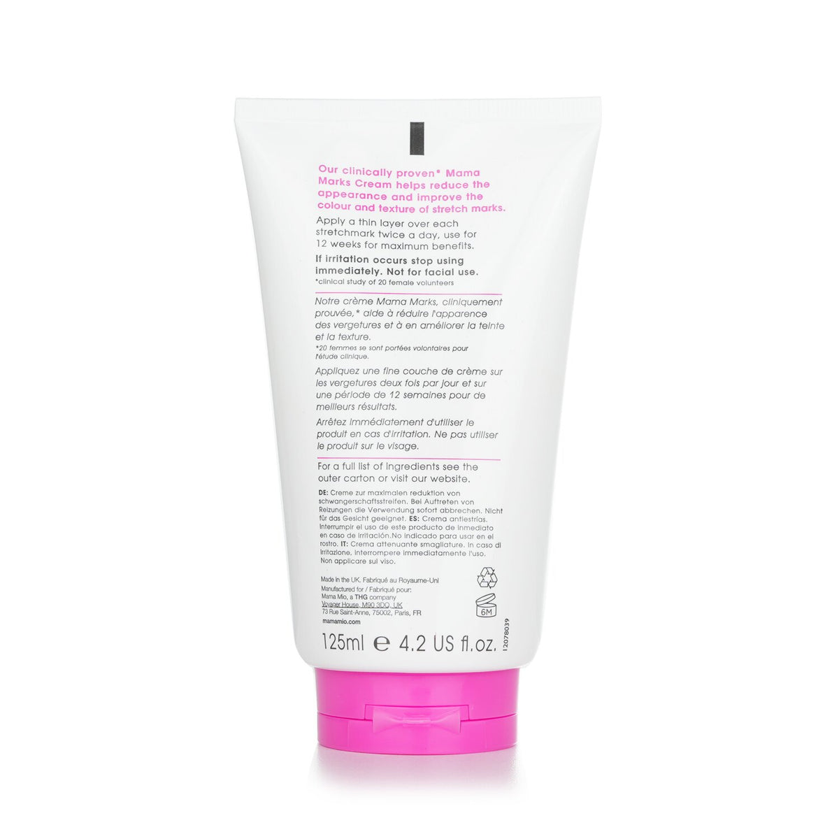 Mama Mio - Mama Marks Cream - Stretch Mark Minimising Cream  - 125ml/4.2oz