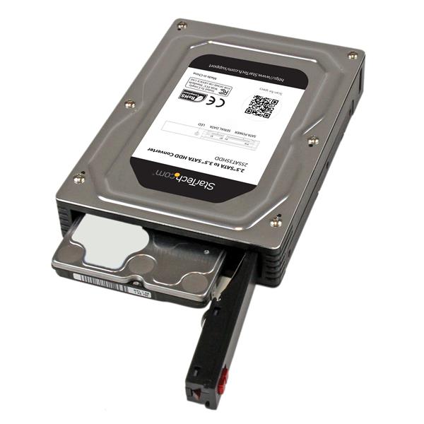 2.5" to 3.5" SATA Adapter Converter for SSD/HDD - Compact Aluminum Enclosure, 1TB Supported