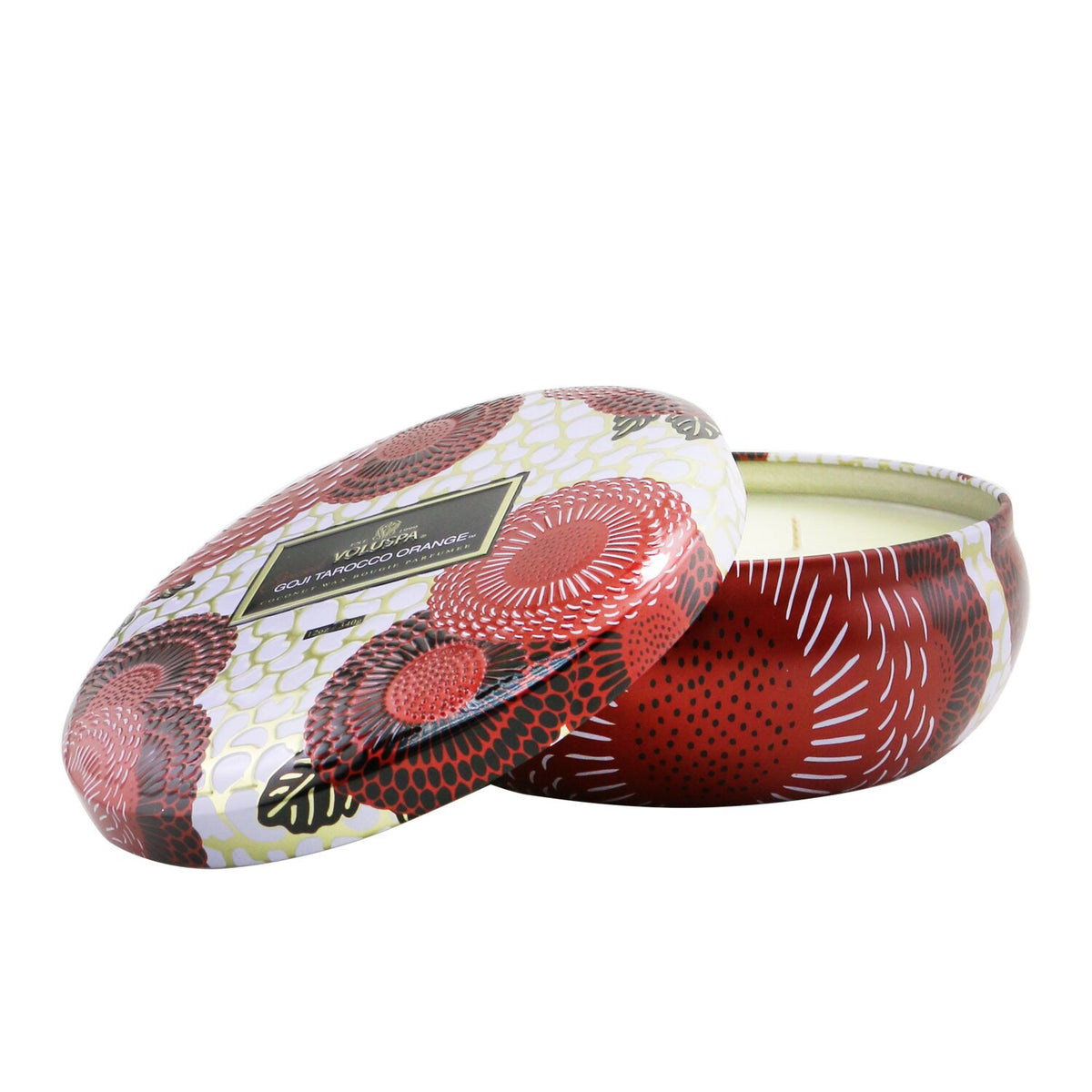 Voluspa - 3 Wick Decorative Tin Candle - Spiced Goji Tarocco Orange  - 340g/12oz