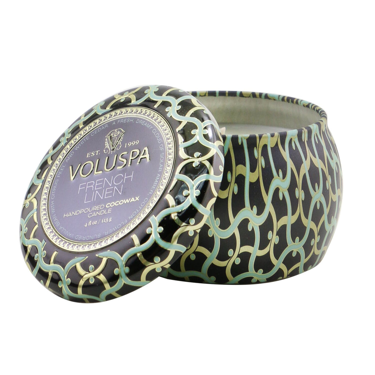 Voluspa - Mini Tin Candle - French Linen  - 113g/4oz