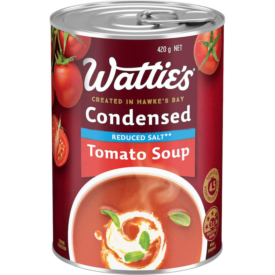 Wattie's Soup Tomato Reduced Salt Canned 420g