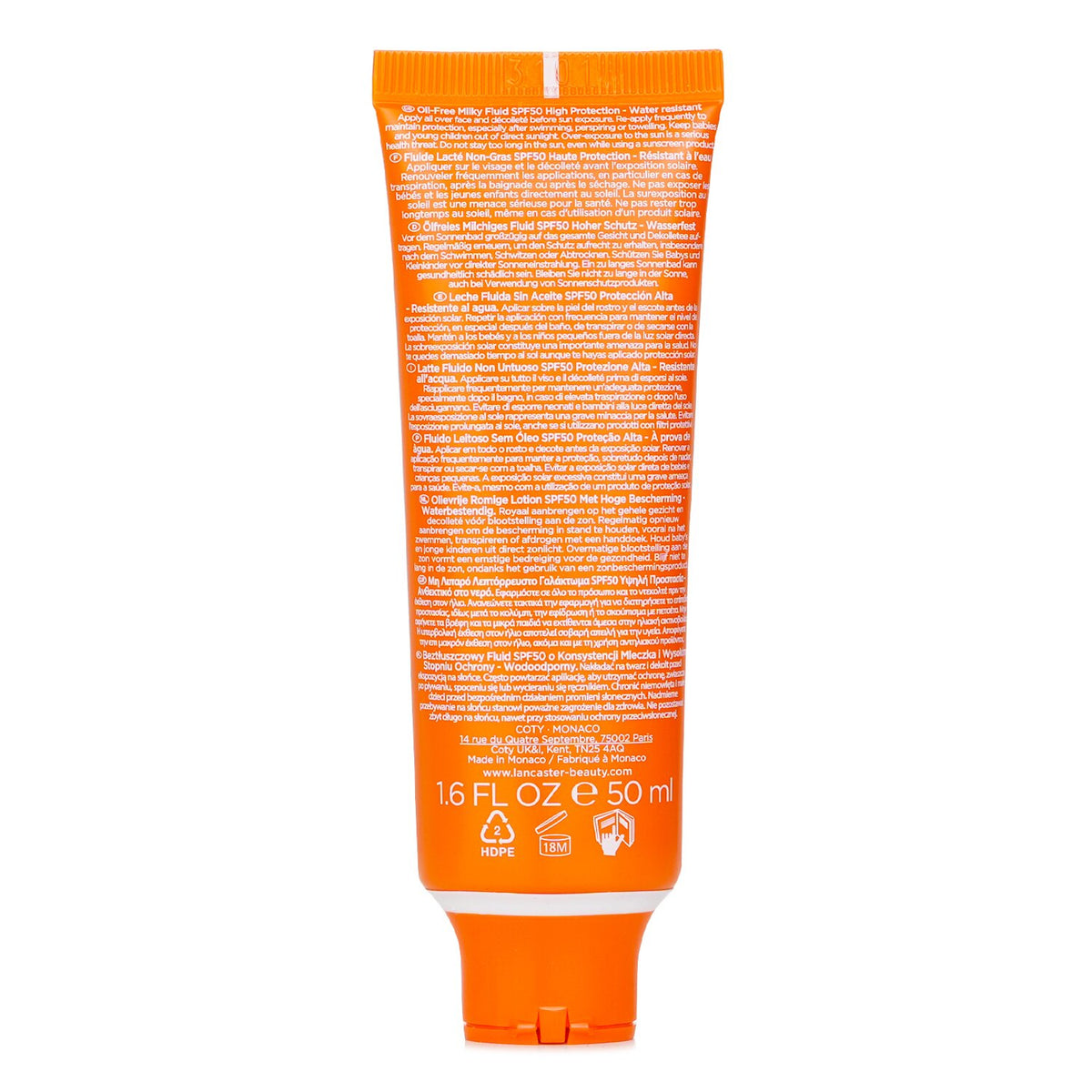 Lancaster - Sun Sensitive Luminous Tan - Oil-Free Milky Fluid SPF50  - 50ml/1.6o