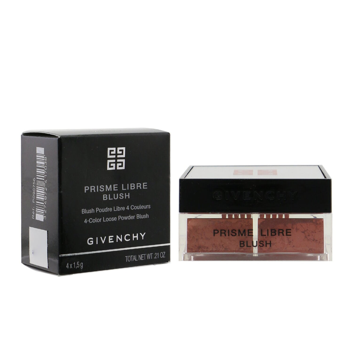 Givenchy - Prisme Libre Blush 4 Color Loose Powder Blush - # 6 Flanelle Rubis (B