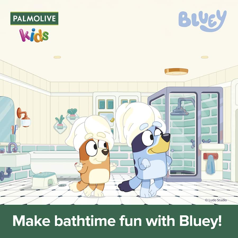Palmolive Kids 3 In 1 Bodywash Shampoo Conditioner Bluey 350mL
