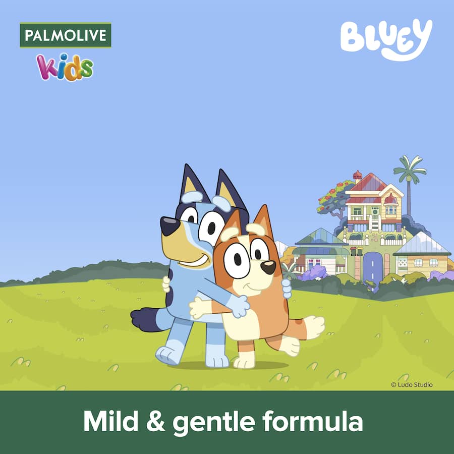 Palmolive Kids 3 In 1 Bodywash Shampoo Conditioner Bluey 350mL