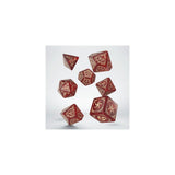 Q Workshop - Tribal - Shimmering red & Beige Dice Set