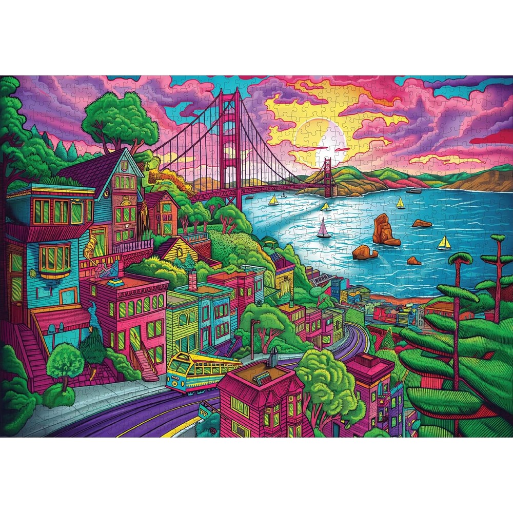 Trippy Puzzles - 1000 Piece Jigsaw Frisco Frenzy