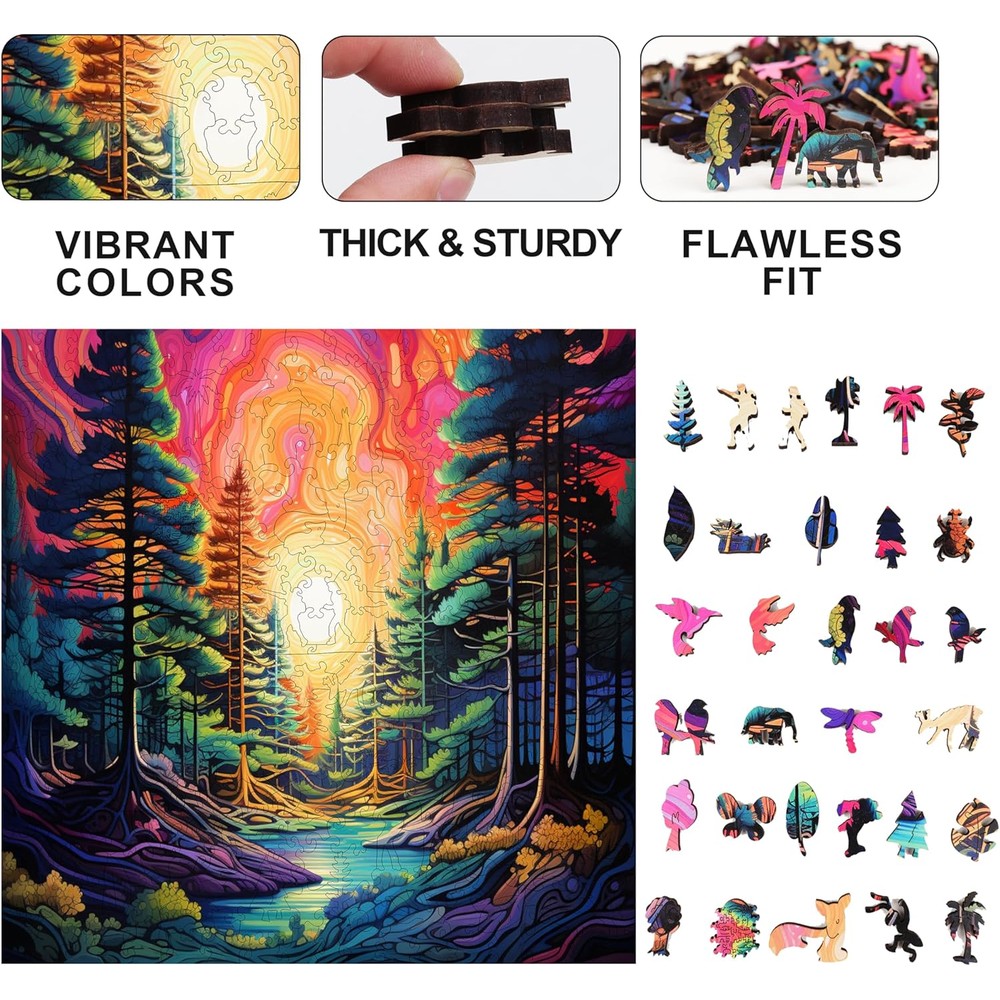 Trippy Puzzles - 300 Piece Wood Jigsaw Trippy Timber