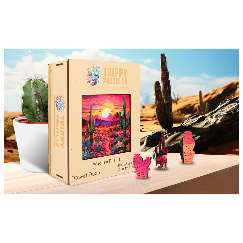Trippy Puzzles - 300 Piece Wood Jigsaw Desert Daze