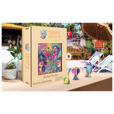 Trippy Puzzles - 300 Piece Wood Jigsaw Groovy Gathering