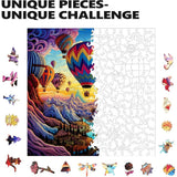 Trippy Puzzles - 300 Piece Wood Jigsaw Rainbow Ride