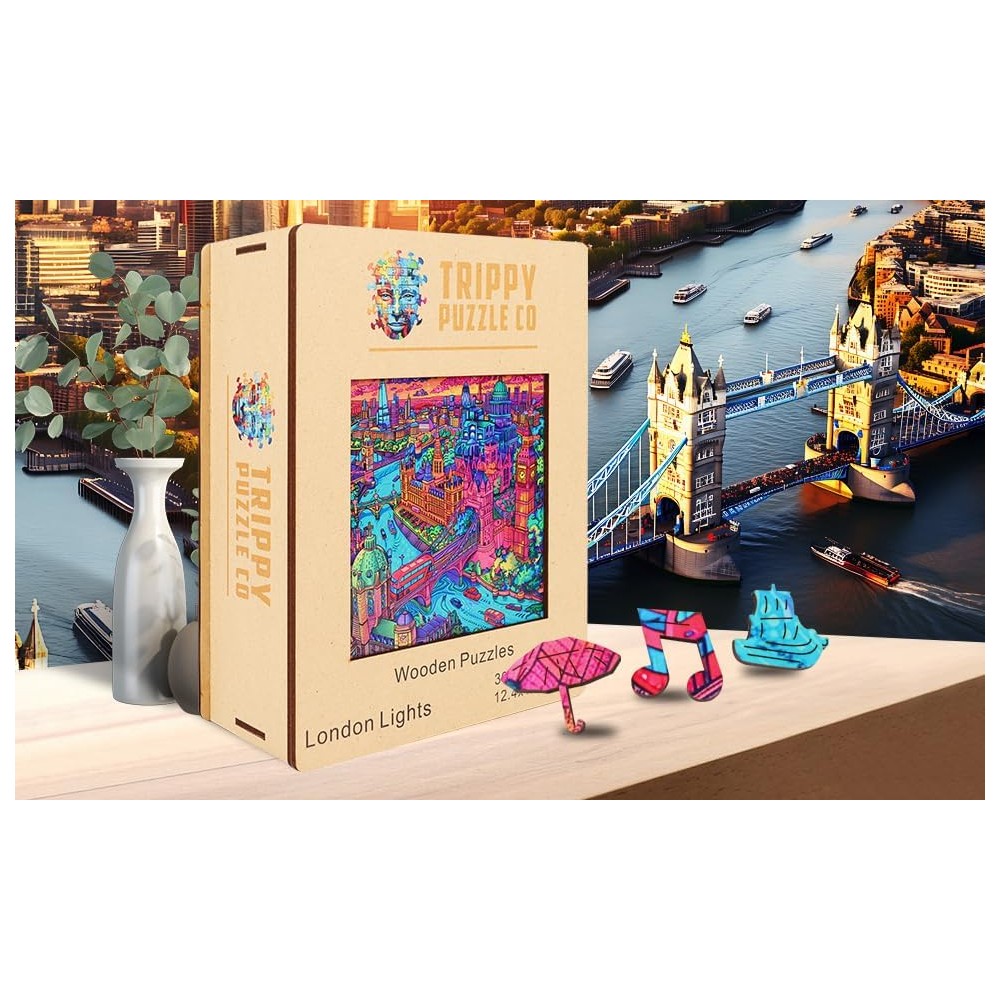 Trippy Puzzles - 300 Piece Wood Jigsaw London Lights