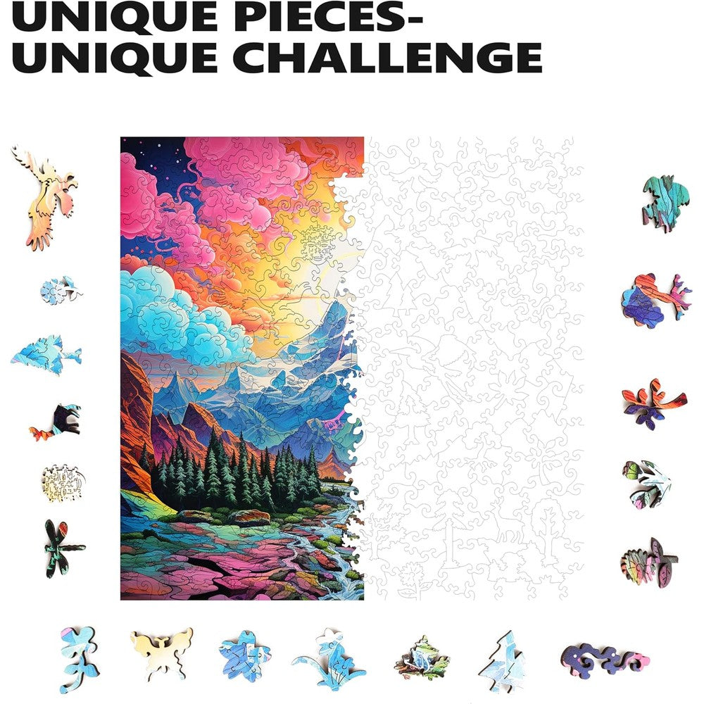 Trippy Puzzles - 300 Piece Wood Jigsaw Rocky Ridges